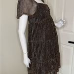 Draper James Elegant Brown Shimmer short Dress. #101 Photo 4