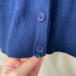 Ann Taylor EUC  women’s dark blue wool blend 3/4 sleeve button cardigan sweater S Photo 2