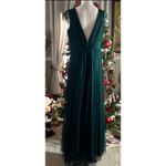 Revelry Cora Tulle Long Formal Maxi Dress Emerald Green Christmas Party Size 12 Photo 2