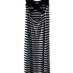 KAROL Milk Maid Stripes Racerback Maxi Womens Dress SZ M #1006 Black Size M Photo 5