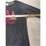 Royce Brand  Christmas Tree Merry & Bright Top Dark Gray Long Sleeve Size L Photo 4