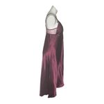 Flora Nikrooz Stella Satin Venise Trim Lingerie Nightgown Bordeaux Size Large Photo 2