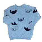 Disney Stitch Blue Icon Pullover Sweatshirt Women Lilo & Stitch Size XS Embroidered Photo 3