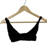 SKIMS Women’s Stretch Cotton Rib Plunge Bralette Black Size XXS Photo 5