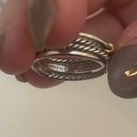 David Yurman  Silver and Gold Twisted Ring Photo 3