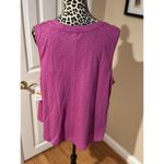 Sonoma The Everyday Tank Top Plus Size Sleeveless Top Magenta V- Neck 2X Photo 2