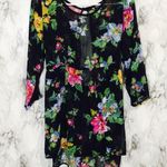 About A Girl Black Floral Open Back Tie Blouse! Photo 0
