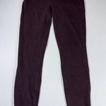 Spanx  Jean-ish Ankle Leggings Size Large Twill Burgundy‎ Pull On Wine Photo 0