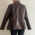 Elementz Chocolate Brown Snakeskin Jacket Photo 1