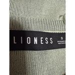 LIONESS  Green Knit Long Sleeve Ruched Tie Slim Mini Bodycon Sweater Dress Size S Photo 3