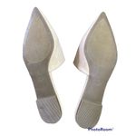 Lulus  White Cream Faux Suede Chic Pointed Toe Slides Slip Ons Mules  Size 5.5 Photo 2