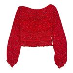 Free People Lolita red purple floral blouse women’s so: medium Photo 1