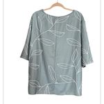MISSLOOK NWOT Teal Leaf Pattern Blouse Green Size XL Photo 1