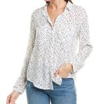 Bella Dahl Casual Long Sleeve Button Down Polka Dot Hipster Shirt size Medium Photo 0