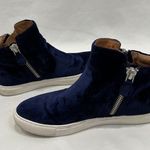 Gentle Souls Carole Navy Velvet Hidden Wedge Sneakers Photo 5