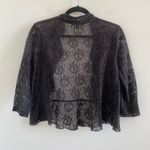 Notations  Black Lace Open Cardigan Size Petite Large Photo 2