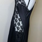 Vae Mode vintage black sexy nylon full length negligee nightgown Size L Photo 5