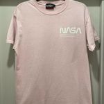 l*space NASA Logo Light Baby Pink Short Sleeve Graphic Printed Tee T-Shirt - Small Photo 7