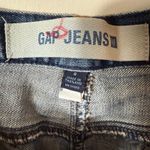 Gap Genuine Y2K Denim Midi Skirt Flap Pockets SZ 4 Med Wash Stretch Photo 2