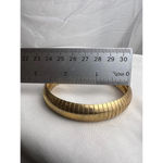 Vintage gold toned quiet luxury bangle bracelet Photo 4