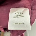 Garnet Hill Size 16 Maroon Purple Floral 100% Silk Knee Length Dress Wedding Photo 5