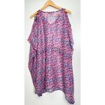 The Royal Standard Beach Cover Up Shell Print Pink/Blue Size Medium Pink Photo 1