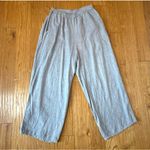 Flax Vintage by Jeanne Engelhard 100% linen blue pull on pant small Photo 1