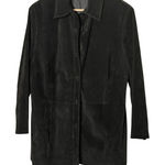 Caslon Womens 1X Black Genuine Suede Leather Jacket Blazer Coat Career Workwear Photo 0