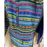 Yoki  Outerwear Aztec Mexican Faux Leather Crop Motorcycle Jacket Royal Blue S Photo 4