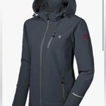 Little Donkey Andy Women's Softshell Jacket with Removable Hood, Fleece Lined M Gray Size M Photo 1