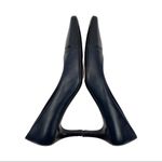 Salvatore Ferragamo VTG Navy Dual Texture Patent Cap Toe/Leather Heels Pumps 9 Photo 9