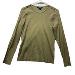 Ralph Lauren LRL  Cotton Long Sleeve Women's Green Ribbed Knit XL Button Preppy Photo 0