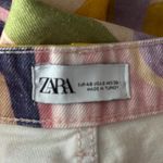 ZARA Jeans Womens Abstract Swirl Pants Size 8 Multicolor Retro Y2K Groovy Boho Photo 6