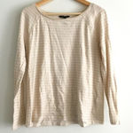 Banana Republic Striped Linen Long Sleeve Crewneck Sweater Womens Size S Photo 0