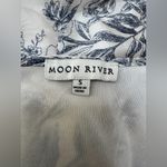 Moon River Anthropologie  Blue Floral Ruffle Midi Dress size Small Photo 9