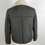 J.O.A. Shearling Lined Raw Edge Moto Biker Jacket Photo 9