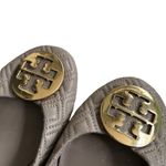 Tory Burch Quilted Minnie (Dust Storm/Gold) Flats, Sz 8.5 Photo 2