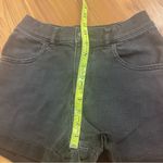 EXPRESS  Super High Rise Mom Shortie Black Denim Jean Shorts Size 0 Rolled Hem Photo 3