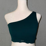Set Active Ribbed One Shoulder Bra in Mojito Size Medium Photo 0
