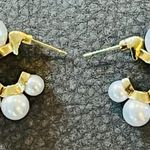 Anthropologie Lake Life Chunky Ascending Pearl Hoop Earrings Photo 10