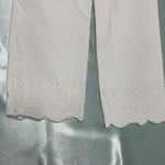 Guapa White Jeans With Embroidery Detail in Bottom Photo 4