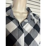 Crown & Ivy Oversized tunic Black White Buffalo Check Gingham Shirt L NWT $72.50 Photo 1