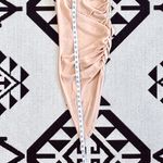 Misha Collection MISHA Tansy Ruched Sparkle Mesh Midi Dress in Champagne Photo 9