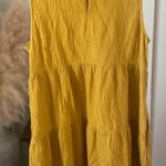 Universal Threads Boho Gauze Tiered Tank Dress Golden Wheat Mustard Yellow Photo 4