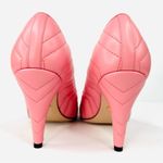 Gucci Matelasse Charlotte Pink Nappa Leather Logo Heel Pumps Size EU 36.5 Photo 4