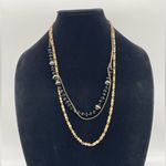 J.Crew  Mixed Multi-strand Necklace in Gold Tone and Black glass beads Photo 2