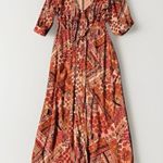 Free People LENNON BUTTON-FRONT MAXI DRESS OB1563474 FLORAL PRIMROSE COMBO SZ XS Photo 7