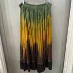 ZARA Maxi Skirt Multicolored Metallic Ombré Boho Maxi Skirt 100% Cotton Sz M Photo 6