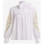 See By Chloe See By Chloé Romantic White Crochet Sleeve Edwardian Blouse Size 36 XS/S Top Photo 0