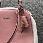 Calvin Klein Crossbody Pink and White Bag Saffiano Leather Minimalist Dome Purse Photo 1